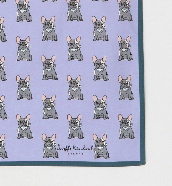 UNITED ARROWS「＜Dieffe Kinloch＞FRENCH BULLDOG/ハンカチ」|ハンカチ|
