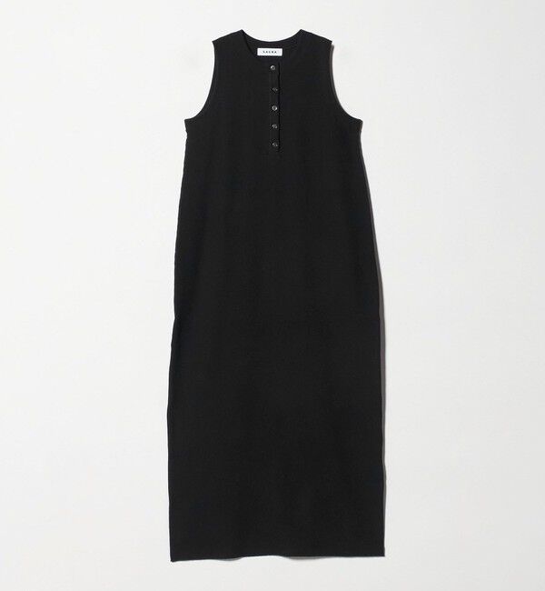 UNITED ARROWS「＜SACRA＞ヘンリーネック ノースリーブ ワンピース」|ワンピース|BLACK