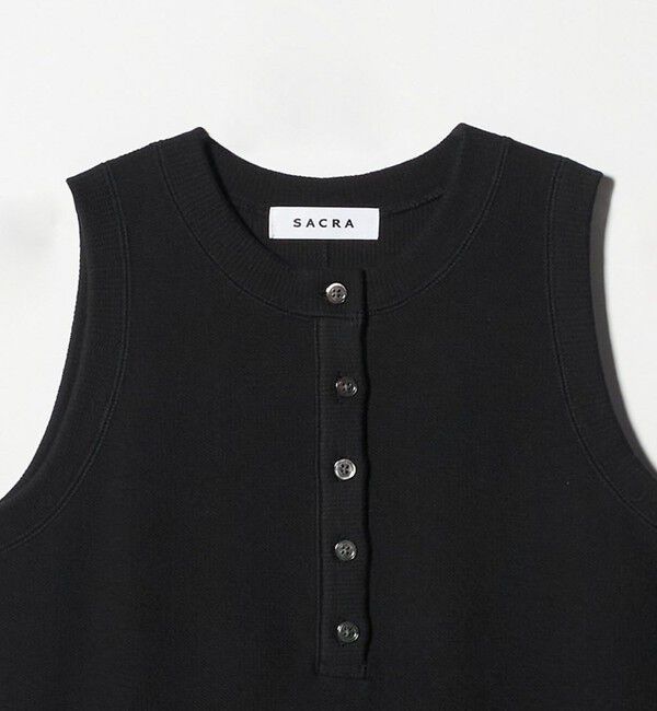 UNITED ARROWS「＜SACRA＞ヘンリーネック ノースリーブ ワンピース」|ワンピース|