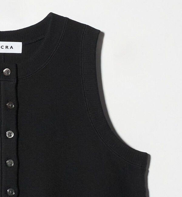 UNITED ARROWS「＜SACRA＞ヘンリーネック ノースリーブ ワンピース」|ワンピース|