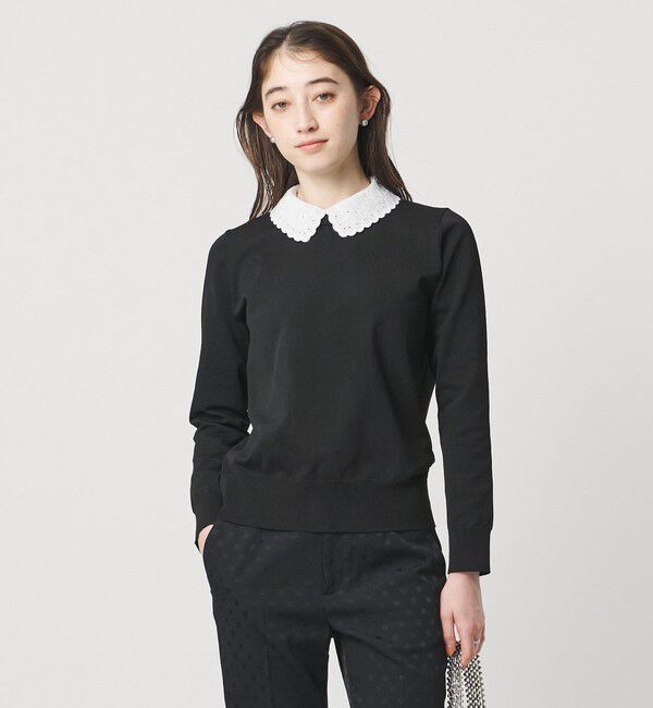 UNITED ARROWS「レディー フラワービジュー ニット‐ ウォッシャブル‐」|ニット・セーター|