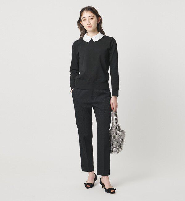 UNITED ARROWS「レディー フラワービジュー ニット‐ ウォッシャブル‐」|ニット・セーター|