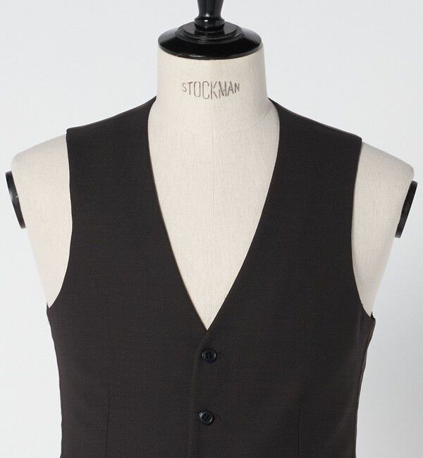 UNITED ARROWS green label relaxing「A+ TWPU バーズアイ 5B スリム ベスト -ウォッシャブル-」|ベスト・ジレ|