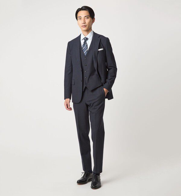 UNITED ARROWS green label relaxing「A+ TWPU バーズアイ 5B スリム ベスト -ウォッシャブル-」|ベスト・ジレ|