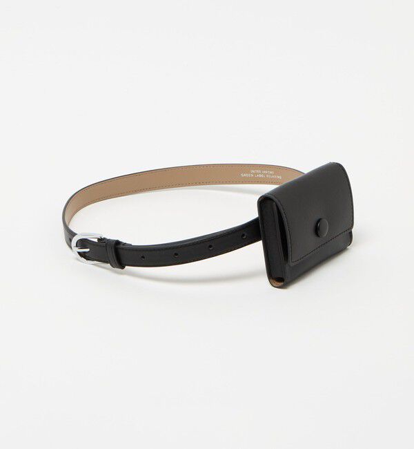 UNITED ARROWS green label relaxing「2WAY ポーチ付き ベルト」|ベルト|BLACK
