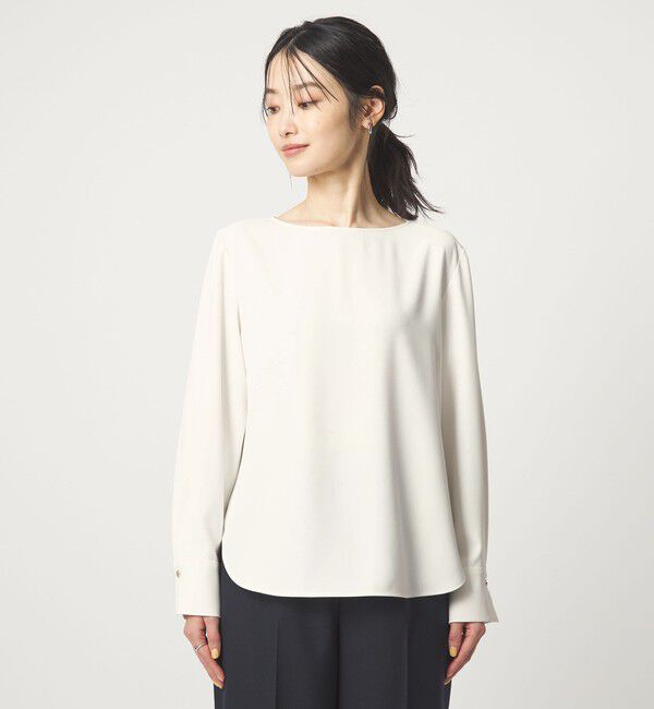 UNITED ARROWS green label relaxing「クルーネック ブラウス 2 マシンウォッシャブル UVカット」|シャツ・ブラウス|