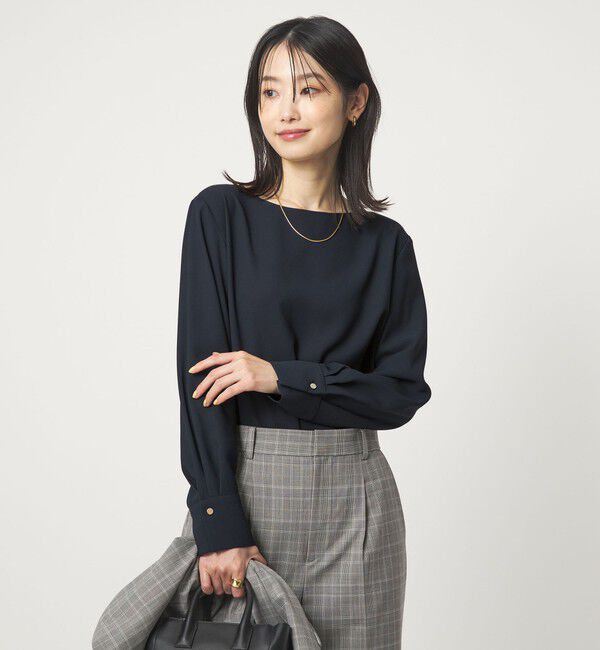 UNITED ARROWS green label relaxing「クルーネック ブラウス 2 マシンウォッシャブル UVカット」|シャツ・ブラウス|