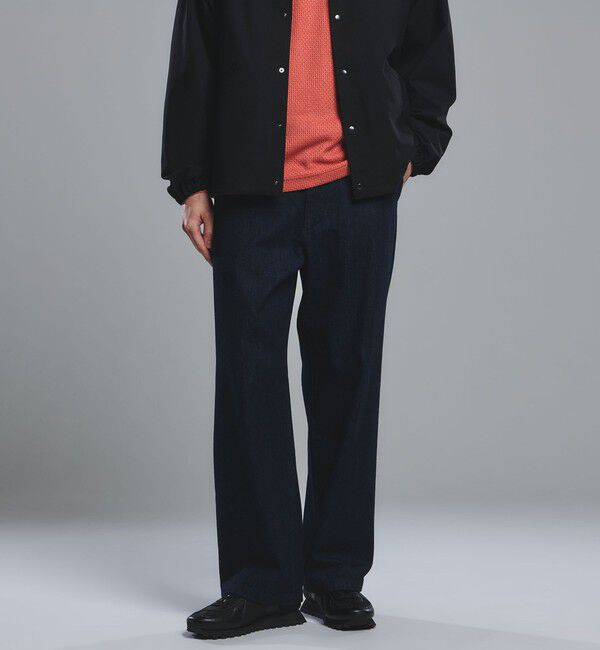 UNITED ARROWS green label relaxing「ウォッシュド ワイド デニムパンツ」|デニム|NAVY
