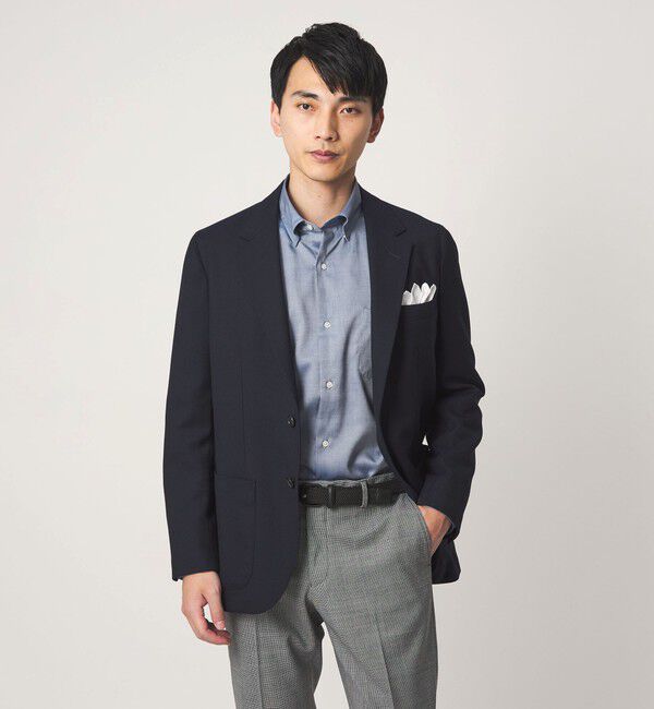 UNITED ARROWS green label relaxing「エブリット コットンオックス ソリッド スナップ ボタンダウン シャツ -イージーアイロン-」|シャツ・ブラウス|