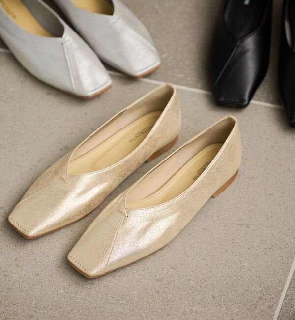 BEAUTY&YOUTH UNITED ARROWS「Vカットステッチ フラットシューズ」|バレエシューズ|