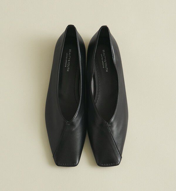 BEAUTY&YOUTH UNITED ARROWS「Vカットステッチ フラットシューズ」|バレエシューズ|