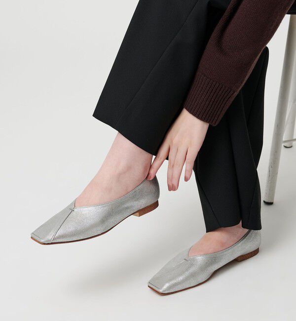 BEAUTY&YOUTH UNITED ARROWS「Vカットステッチ フラットシューズ」|バレエシューズ|