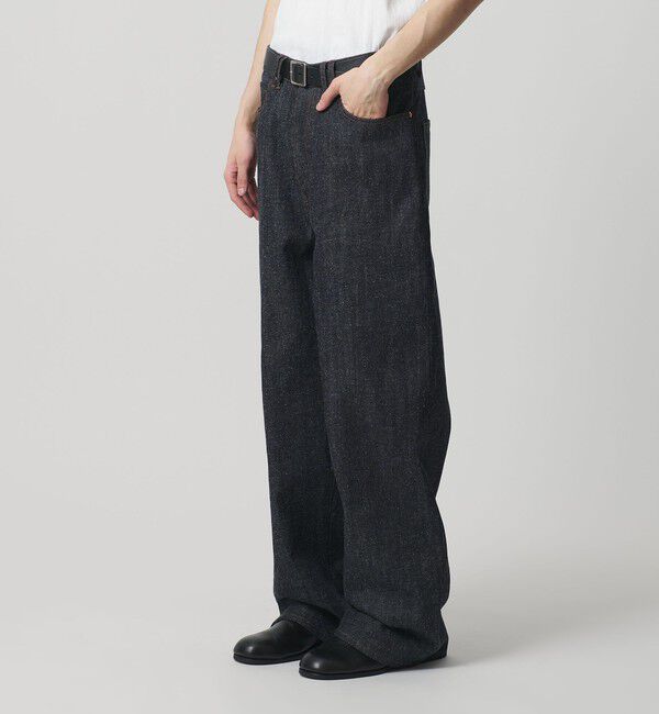 MONKEY TIME「リジッド ネップ デニム バギー パンツ」|チノ|