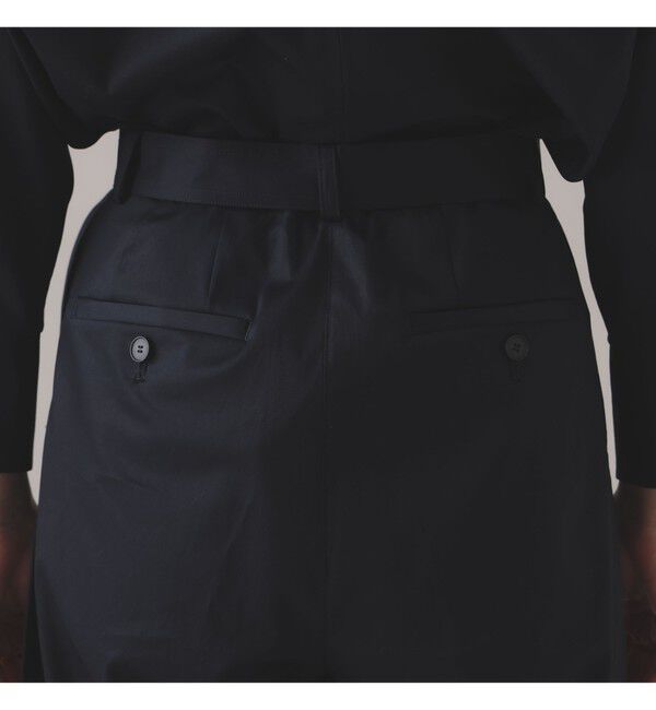 Demi-Luxe BEAMS 「Oggi &times; Demi-Luxe BEAMS / コットン ベルテッドパンツ」|チノ|