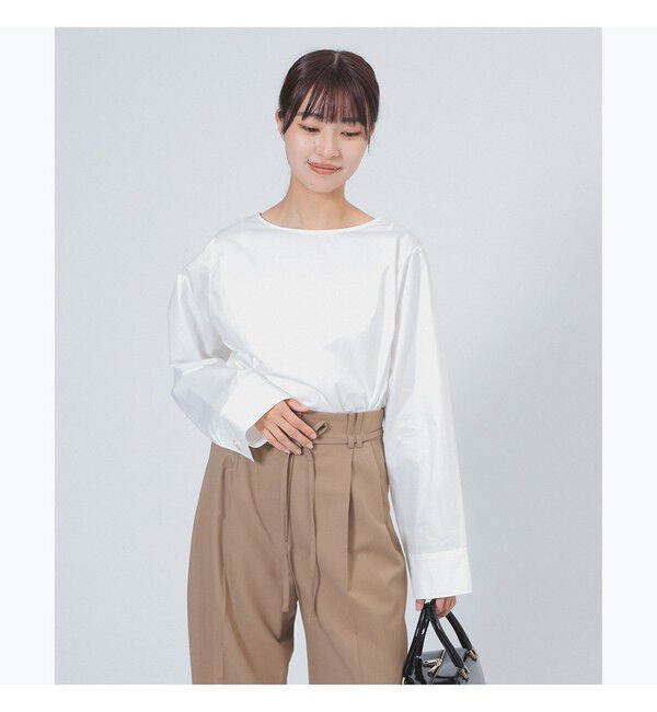 Demi-Luxe BEAMS 「バックオープン コットンブラウス」|シャツ・ブラウス|