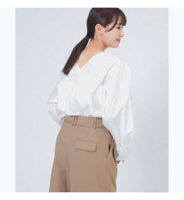 Demi-Luxe BEAMS 「バックオープン コットンブラウス」|シャツ・ブラウス|