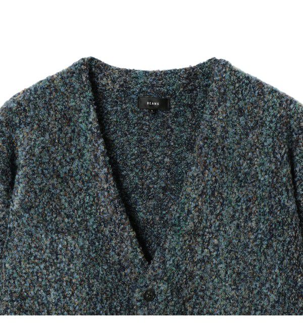 BEAMS「5ゲージ ブークレ カーディガン」|ニット・セーター|