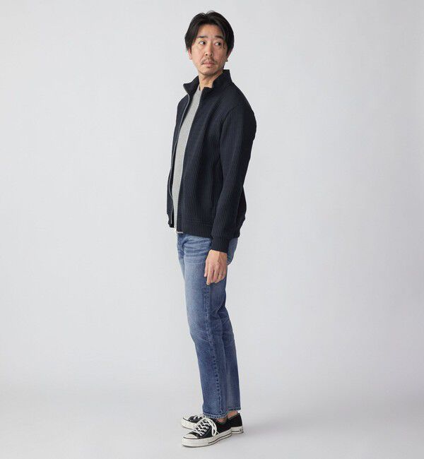 SHIPS「SHIPS: クォーター ゲージ ハイジップ スタンドブルゾン カーディガン」|カーディガン|