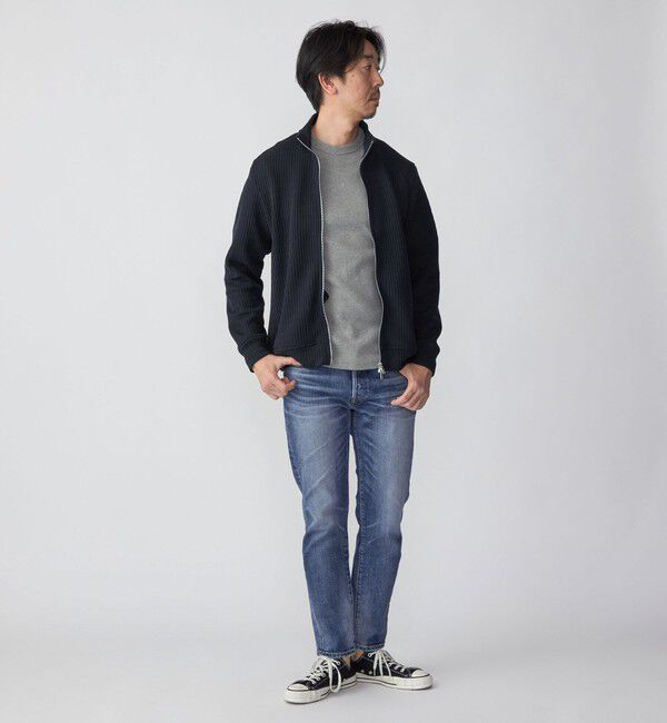 SHIPS「SHIPS: クォーター ゲージ ハイジップ スタンドブルゾン カーディガン」|カーディガン|