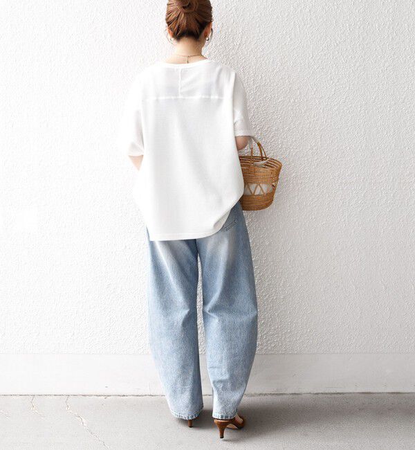 SHIPS any「【WEB限定】SHIPS any:〈洗濯機可能〉ワッフル ワイド TEE」|Tシャツ・カットソー|