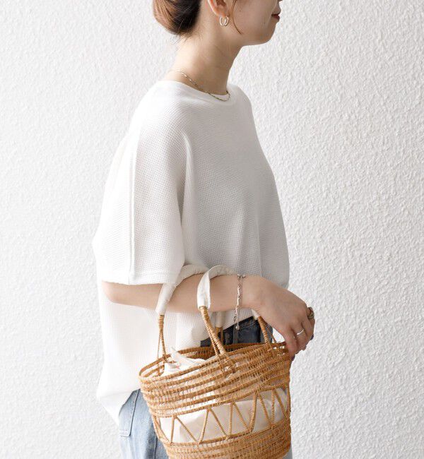 SHIPS any「【WEB限定】SHIPS any:〈洗濯機可能〉ワッフル ワイド TEE」|Tシャツ・カットソー|