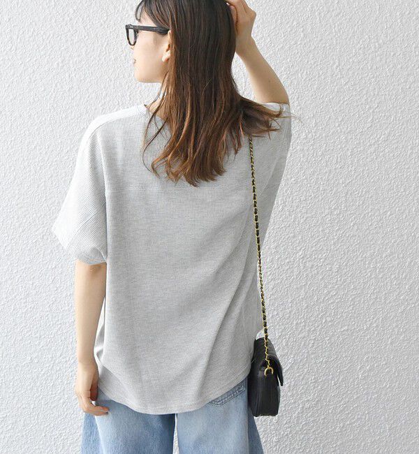 SHIPS any「【WEB限定】SHIPS any:〈洗濯機可能〉ワッフル ワイド TEE」|Tシャツ・カットソー|