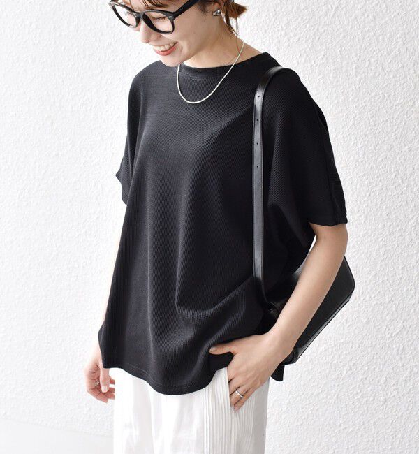 SHIPS any「【WEB限定】SHIPS any:〈洗濯機可能〉ワッフル ワイド TEE」|Tシャツ・カットソー|