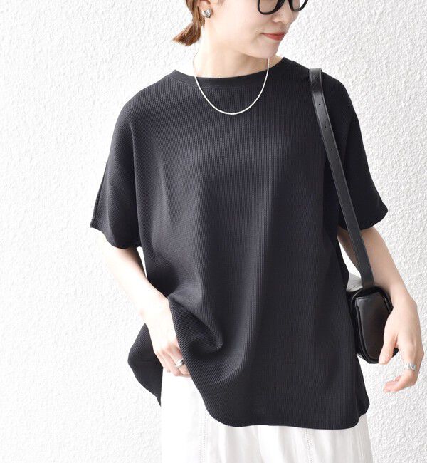 SHIPS any「【WEB限定】SHIPS any:〈洗濯機可能〉ワッフル ワイド TEE」|Tシャツ・カットソー|