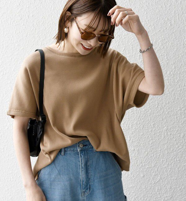 SHIPS any「【WEB限定】SHIPS any:〈洗濯機可能〉ワッフル ワイド TEE」|Tシャツ・カットソー|