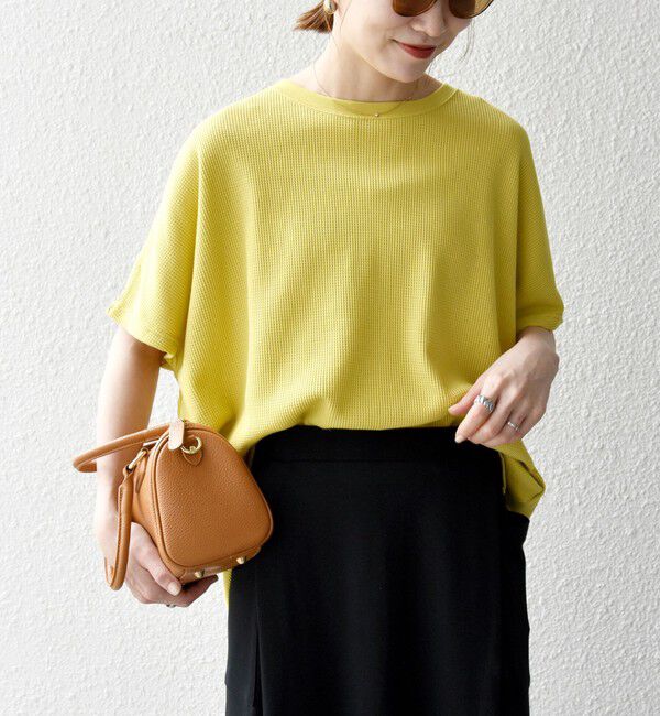 SHIPS any「【WEB限定】SHIPS any:〈洗濯機可能〉ワッフル ワイド TEE」|Tシャツ・カットソー|