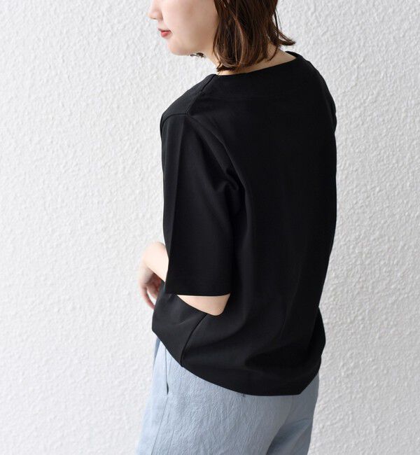 SHIPS for women「【WEB限定】〈ネックが選べる2サイズ展開〉オーガニックコットン バリエーションネック TEE」|Tシャツ・カットソー|