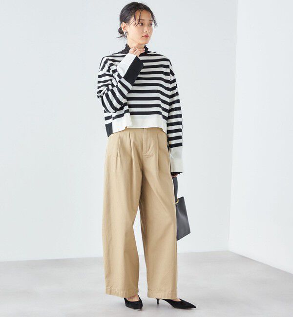 SHIPS for women「〈手洗い可能〉前後2WAY TOKUSHIMA ボーダー ニット 24SS ◇」|ニット・セーター|