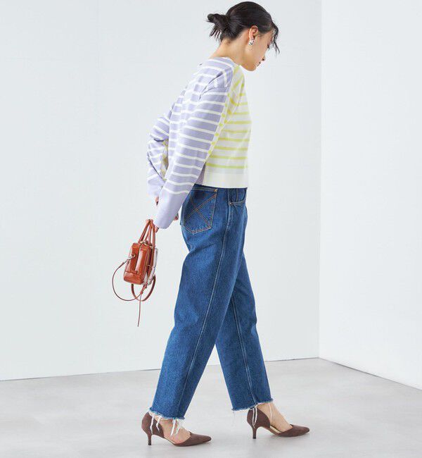 SHIPS for women「〈手洗い可能〉前後2WAY TOKUSHIMA ボーダー ニット 24SS ◇」|ニット・セーター|