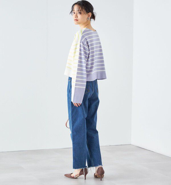 SHIPS for women「〈手洗い可能〉前後2WAY TOKUSHIMA ボーダー ニット 24SS ◇」|ニット・セーター|