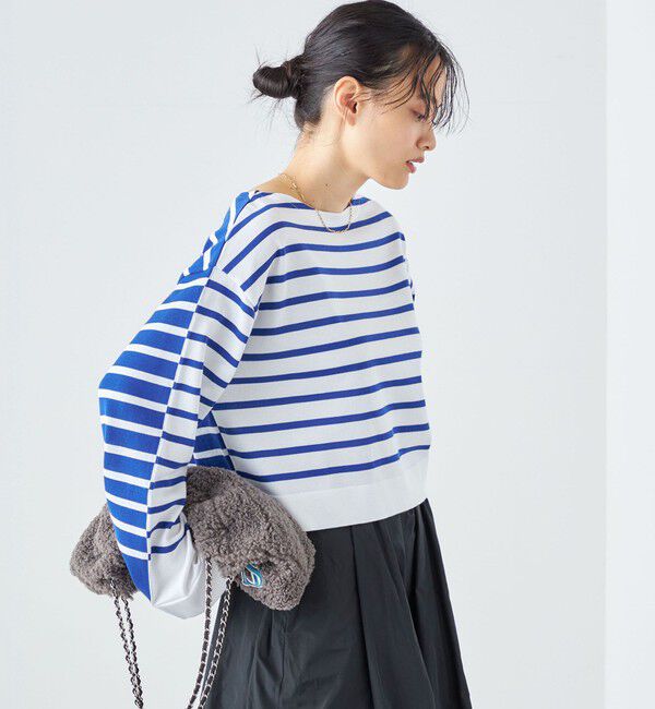 SHIPS for women「〈手洗い可能〉前後2WAY TOKUSHIMA ボーダー ニット 24SS ◇」|ニット・セーター|
