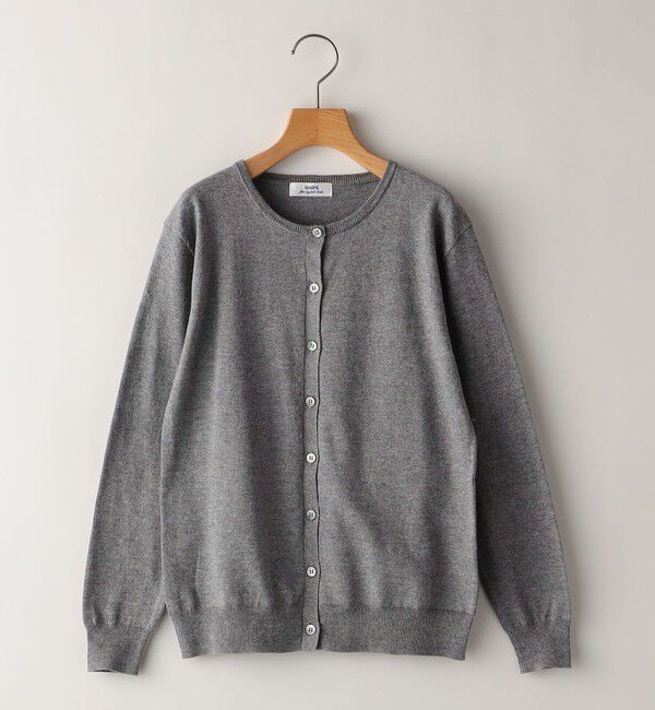 SHIPS KIDS「SHIPS KIDS:140～150cm / 14GG クルーネック カーディガン」|カーディガン|グレー