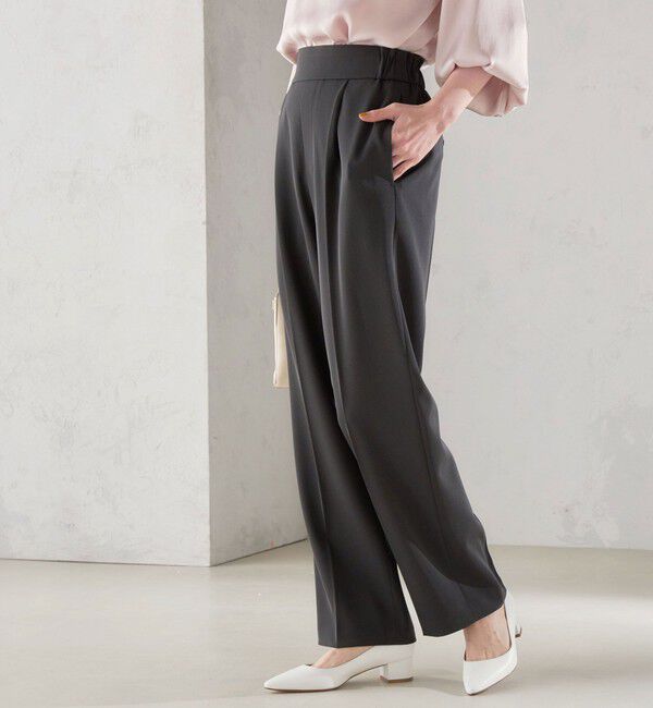 SHIPS for women「〈手洗い可能〉強撚 へビー ツイル ストレート パンツ 24SS ◇」|その他|ダークグレー