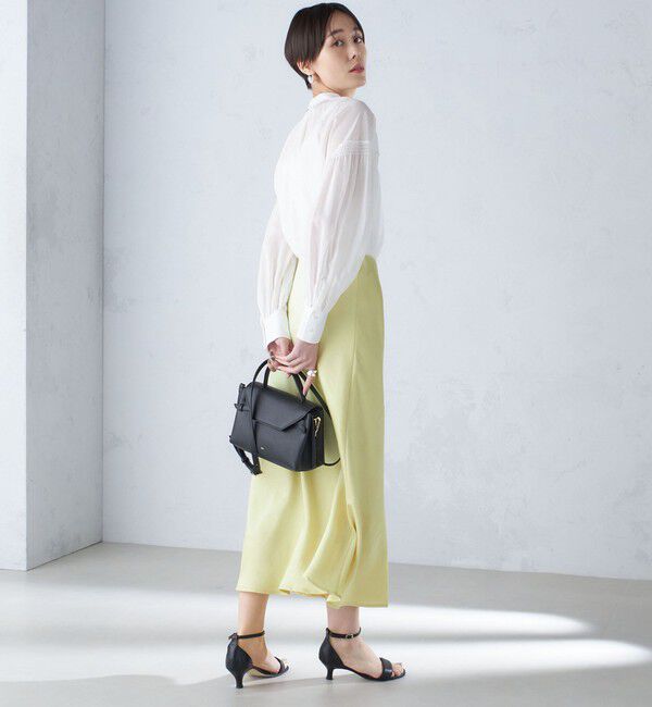 SHIPS for women「〈手洗い可能〉ボイル オーガンジー シャーリング ボリューム ブラウス 24SS ◇」|シャツ・ブラウス|