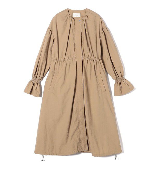 SHIPS for women「〈撥水加工/手洗い可能〉裾 ドロスト ノーカラー ロング コート 24SS ◇」|ノーカラーコート|