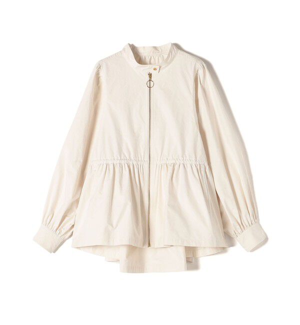 SHIPS for women「〈手洗い可能〉割繊 ナイロン スタンドカラー ギャザー ブルゾン◇」|ブルゾン・スタジャン|