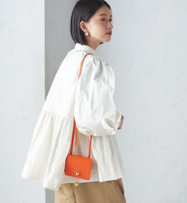 SHIPS for women「〈手洗い可能〉割繊 ナイロン スタンドカラー ギャザー ブルゾン◇」|ブルゾン・スタジャン|