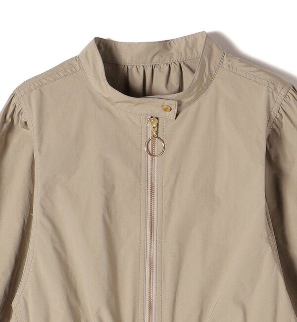 SHIPS for women「〈手洗い可能〉割繊 ナイロン スタンドカラー ギャザー ブルゾン◇」|ブルゾン・スタジャン|