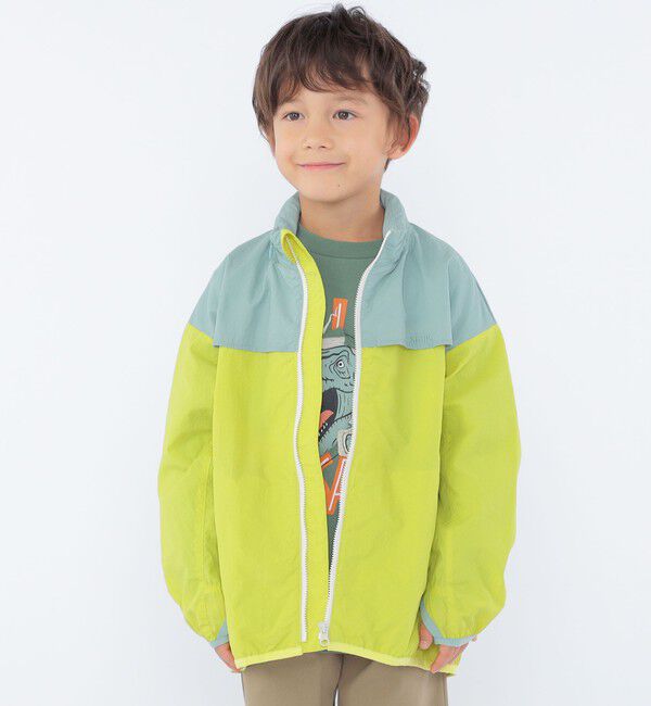 SHIPS KIDS「SHIPS KIDS:100～130cm / 〈撥水〉 ジップ パーカー」|その他|ライトグリーン