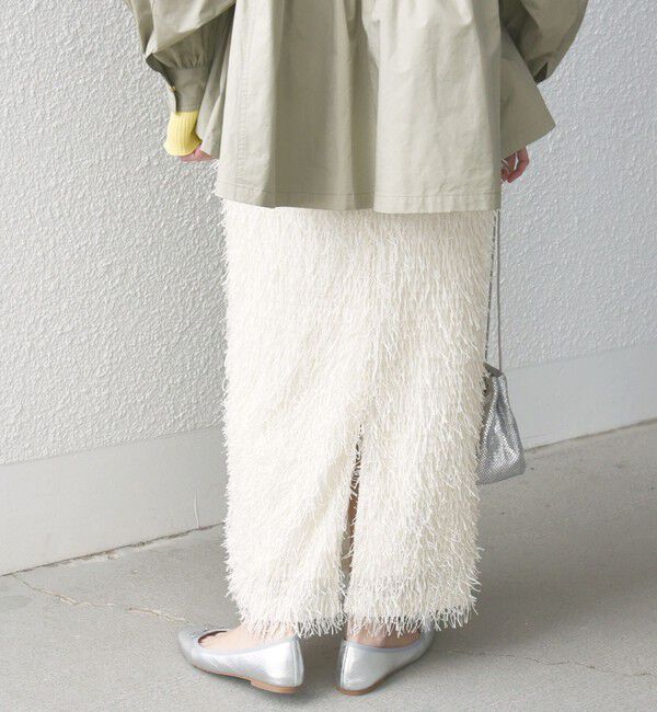 SHIPS for women「【WEB限定】〈手洗い可能〉フリンジ ラメ タイト スカート」|スカート|