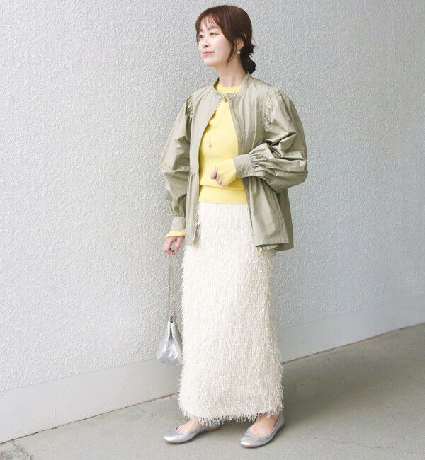 SHIPS for women「【WEB限定】〈手洗い可能〉フリンジ ラメ タイト スカート」|スカート|