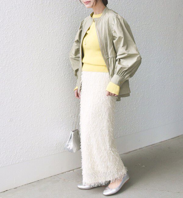 SHIPS for women「【WEB限定】〈手洗い可能〉フリンジ ラメ タイト スカート」|スカート|