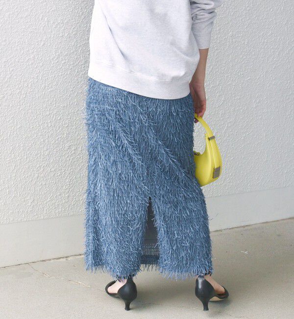 SHIPS for women「【WEB限定】〈手洗い可能〉フリンジ ラメ タイト スカート」|スカート|