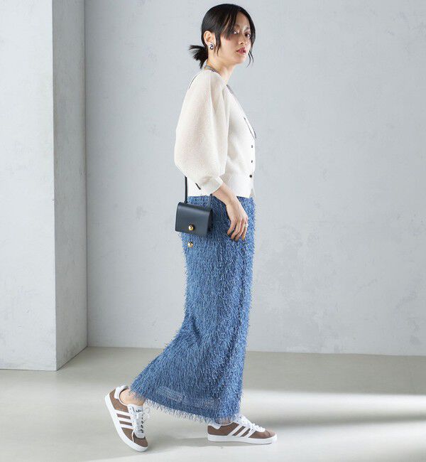 SHIPS for women「【WEB限定】〈手洗い可能〉フリンジ ラメ タイト スカート」|スカート|