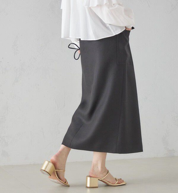 SHIPS for women「麻混 ストライプ 無地 ポケット タイト スカート ◇」|スカート|