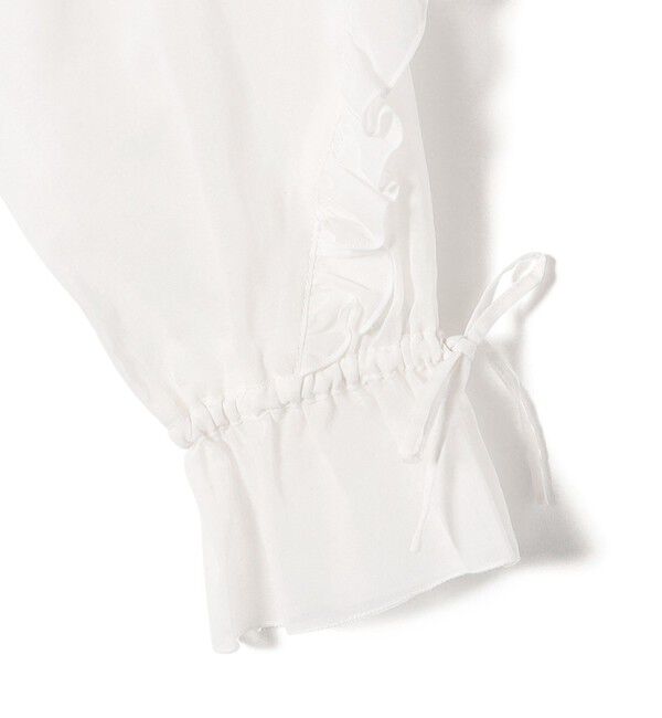 SHIPS for women「* 〈手洗い可能〉強撚 コットン シアー ボイル フリル ブラウス ◇」|シャツ・ブラウス|